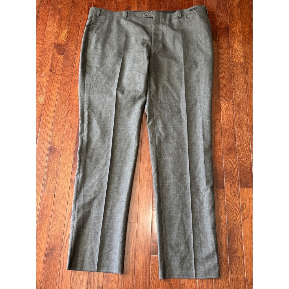 Jos A Bank Reserve VBC Italian Wool Pants 46R Gray Tailored Fit NWT Unhemmed